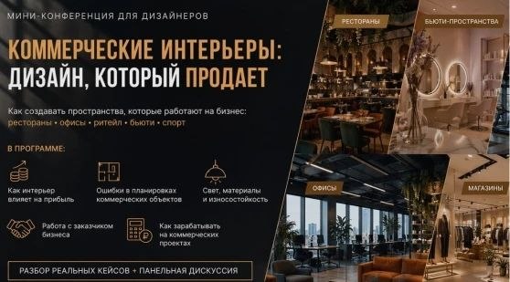 Конференция «Коммерческие интерьеры: дизайн, который продаёт»